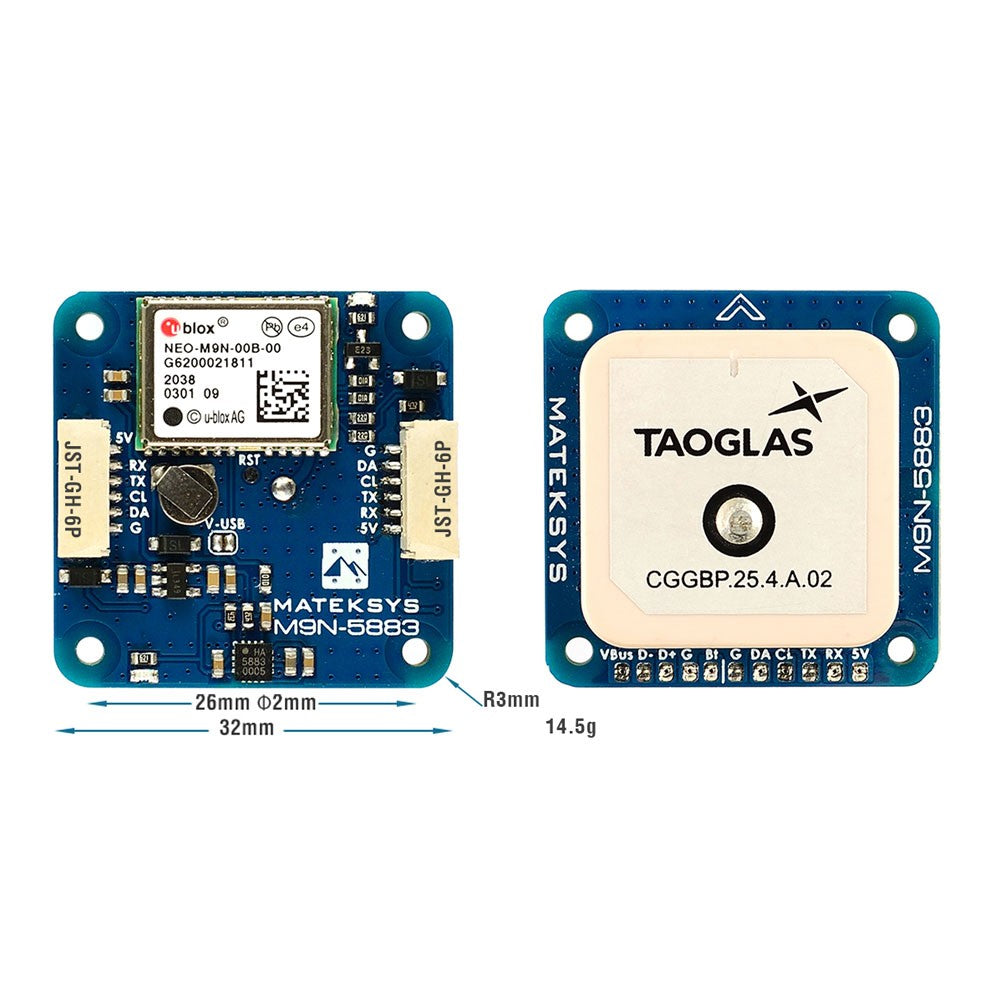 Matek Sysytem M9N-5883 Gnss And Compass Gps