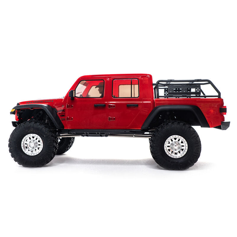 Axial Axi03006T2 1/10 Scale  Jeep Jt Gladiator Rock Crawler With Portals Rtr Red