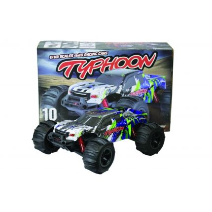 Hobbiway Typhoon MT660 1/10 4WD R/C Racing Monster Car For Desert Hobby-GREEN/BLUE