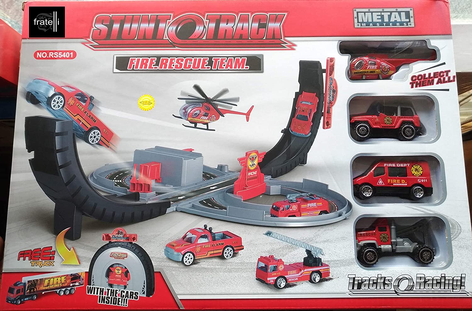 Diecast Car Stunt Track Fire Rescue Team No.Rs5401