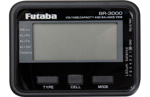 Futaba Br3000 Battery Checker Lipo + Life +Nicd + Nimh + Ni-Ion