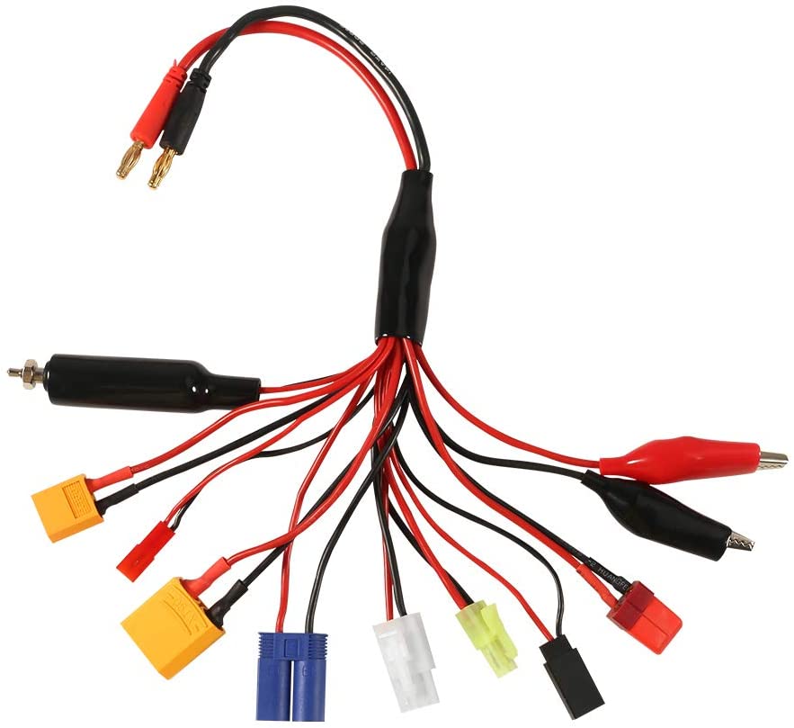 4mm Banana Plug to Super Multi Charger Leads 14 connectors