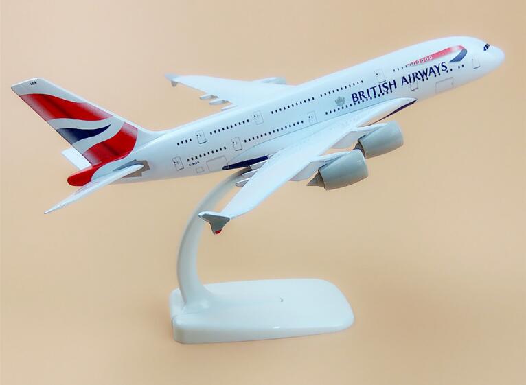 Airplane Diecast Metal British Airways A380 20Cm