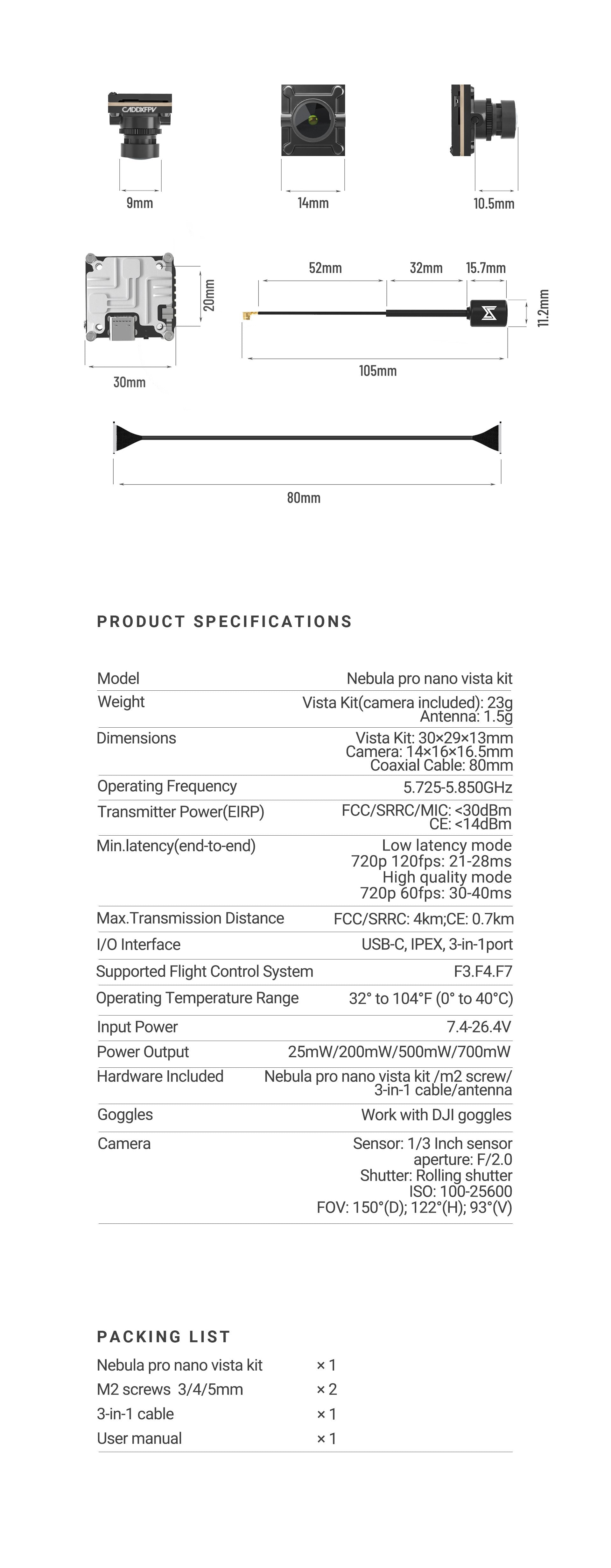 Caddx Nebula Pro Vtx
