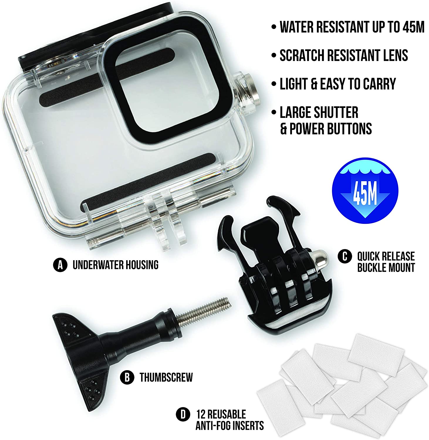 Gopro Hero8 Black Action Camera And Deluxe Accessory Bundle