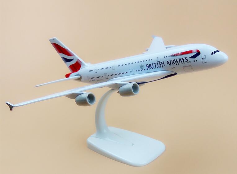 Airplane Diecast Metal British Airways A380 20Cm