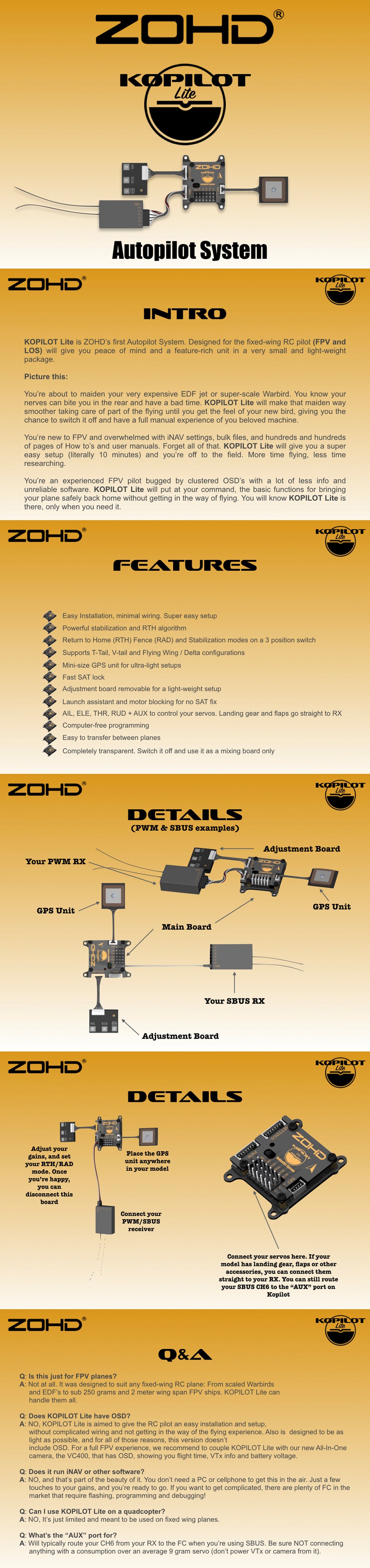 Zohd Kopilot Autopilot System For Fpv Rc Airplane