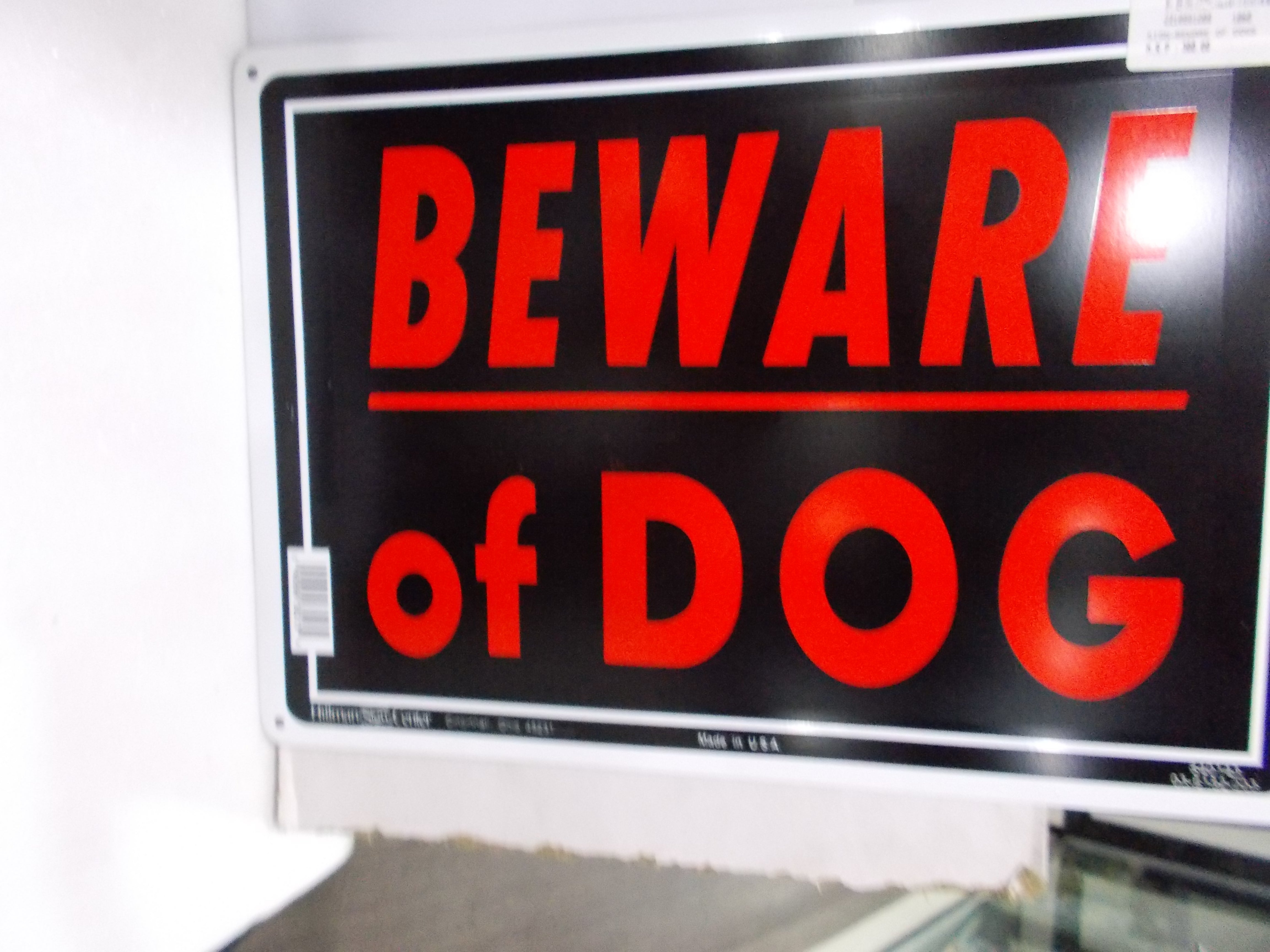 HILLMAN SIGN BEWARE OF DOGS