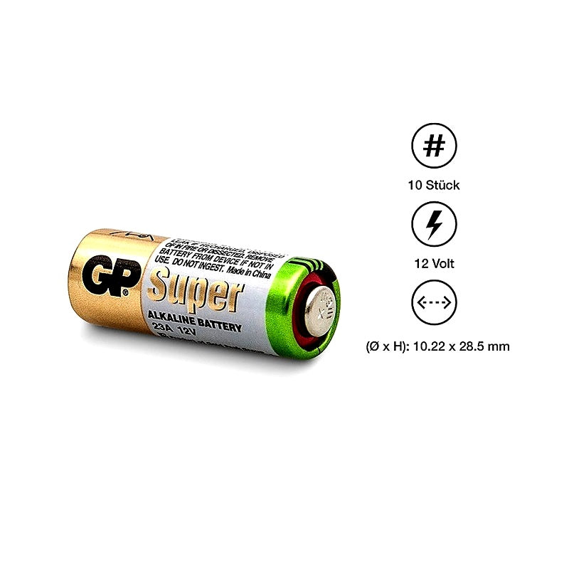 GP 23A 23AE-C5 A23 MN21 LRV08 12Volt Alkaline Batteries High Voltage Cell (Pack of 5)