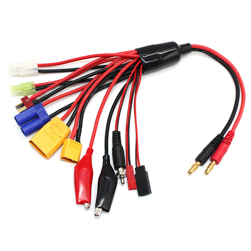 4mm Banana Plug to Super Multi Charger Leads 14 connectors