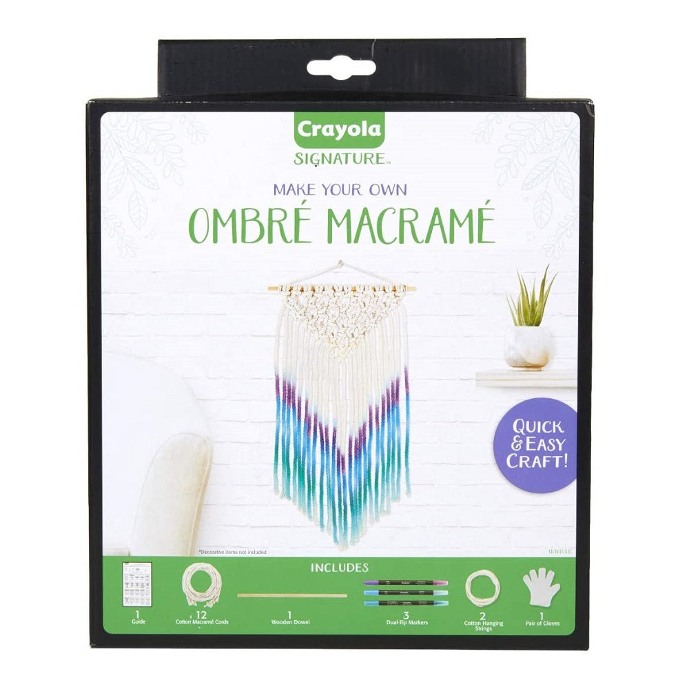 Crayola Signature Make Your Own Ombre Macrame Wall Hanging (DIY Kit)