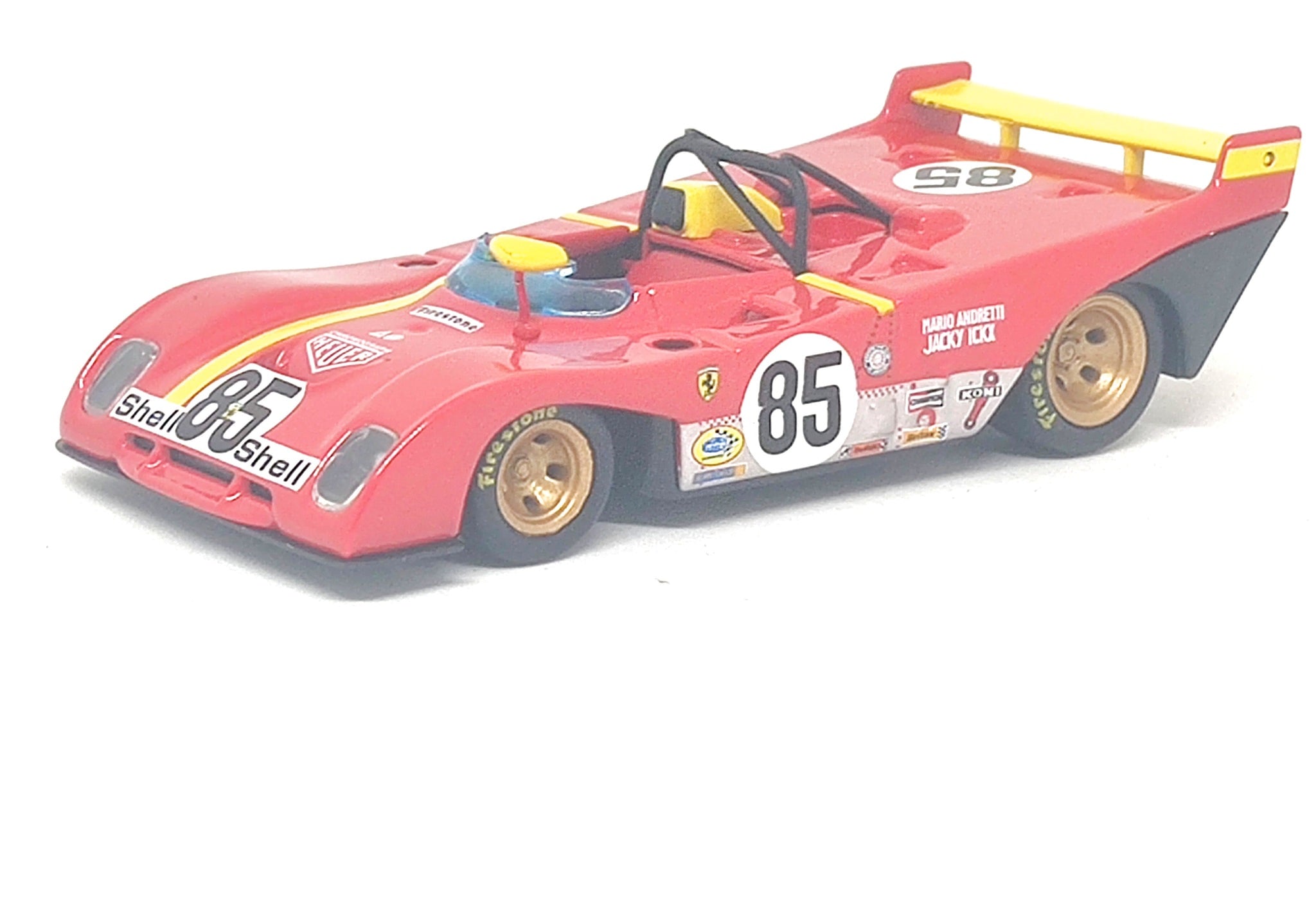 Bburago Ferrari 312P 6th Watkins Glen 1972 by J Lckx/ M Andretti 1/43