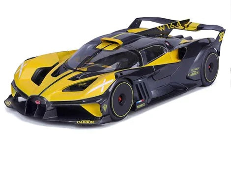 Diecast Bburago Bugatti Bolide W16 8.0 Yellow black year 2020 1/18