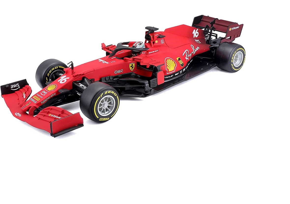 Bburago 2021 F1 Ferrari SF21 Ferrari Racing Team #55 Racing C Sainz car 1/18