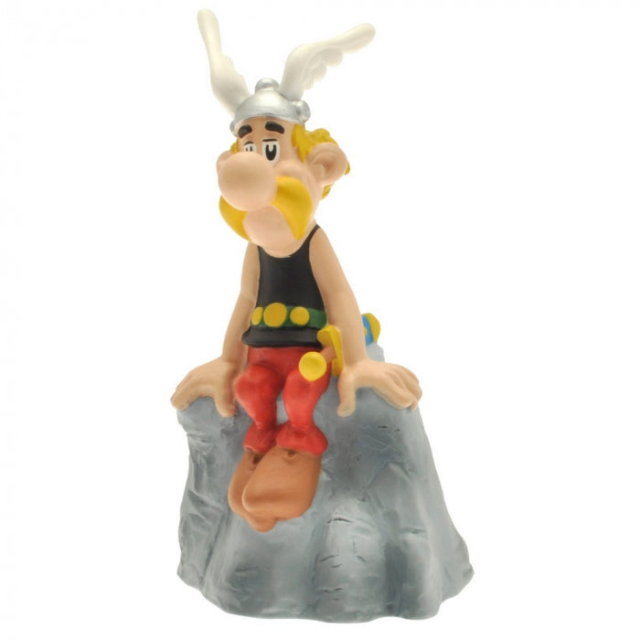 Collectible Figurine Moneybox Plastoy Asterix sitting on a Rock 80039