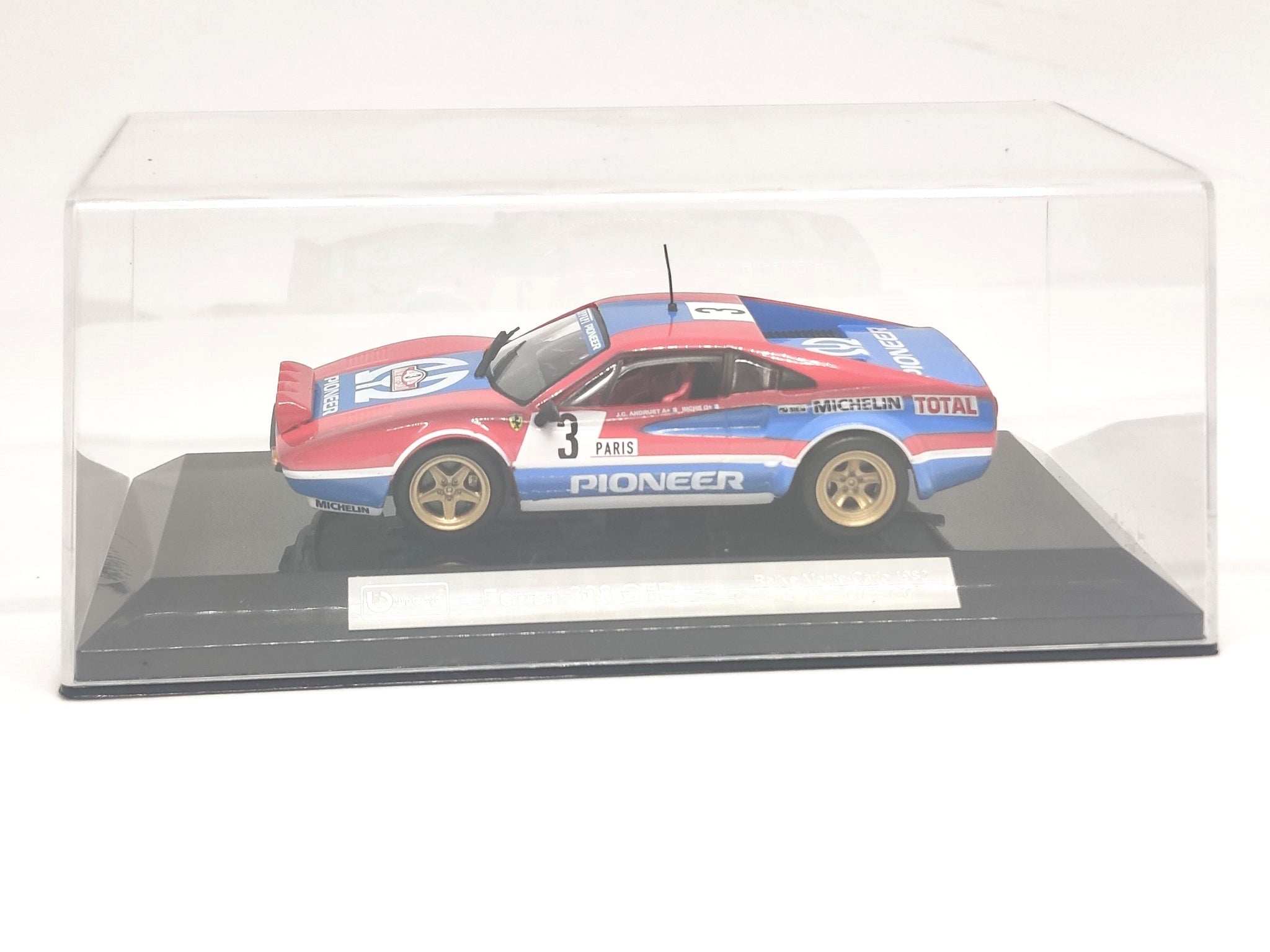 Bburago Ferrari 308 GTB Rallye Monto Carlo 1982 by J C Andretti / Biche 1/43