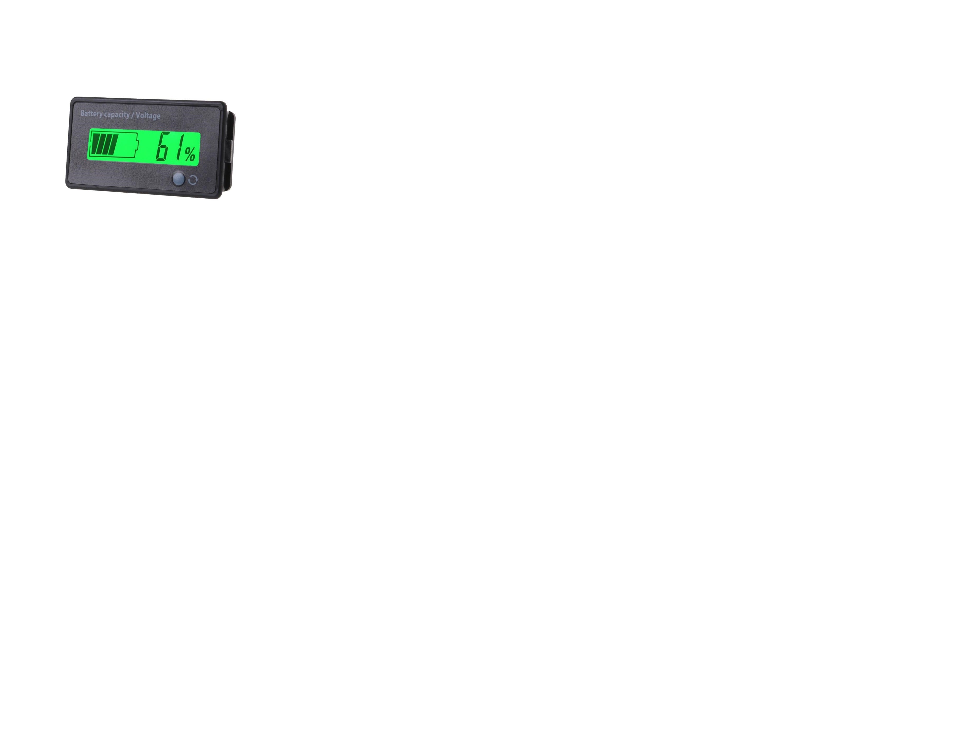 12V-84V Battery Power Display Meter Lithium Battery Lead-acid Battery Power Display GY-6GS Green 12V Lead-Acid