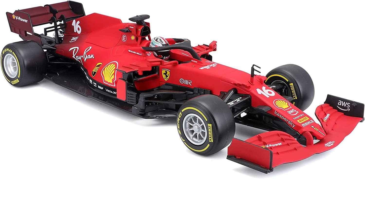 Bburago 2021 F1 Ferrari SF21 Ferrari Racing Team #16 Racing C Leclerc car 1/18