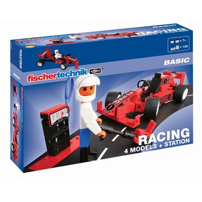 Fischertechnik Basic Racing (Build upto 4 models + Station) for Age 7+ Years - Building Blocks