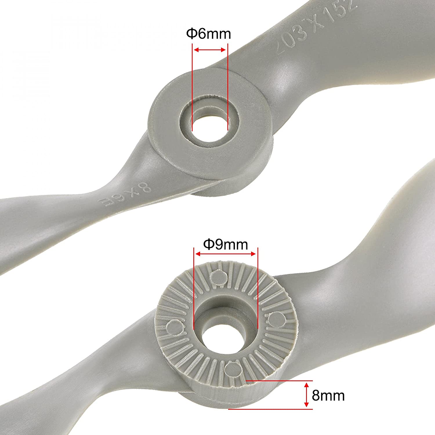 Propeller Gemfan Grey 8X6E (2Pc)