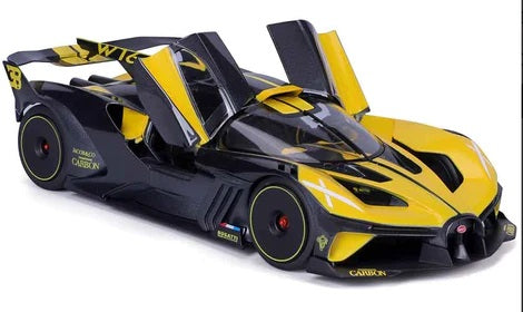 Diecast Bburago Bugatti Bolide W16 8.0 Yellow black year 2020 1/18