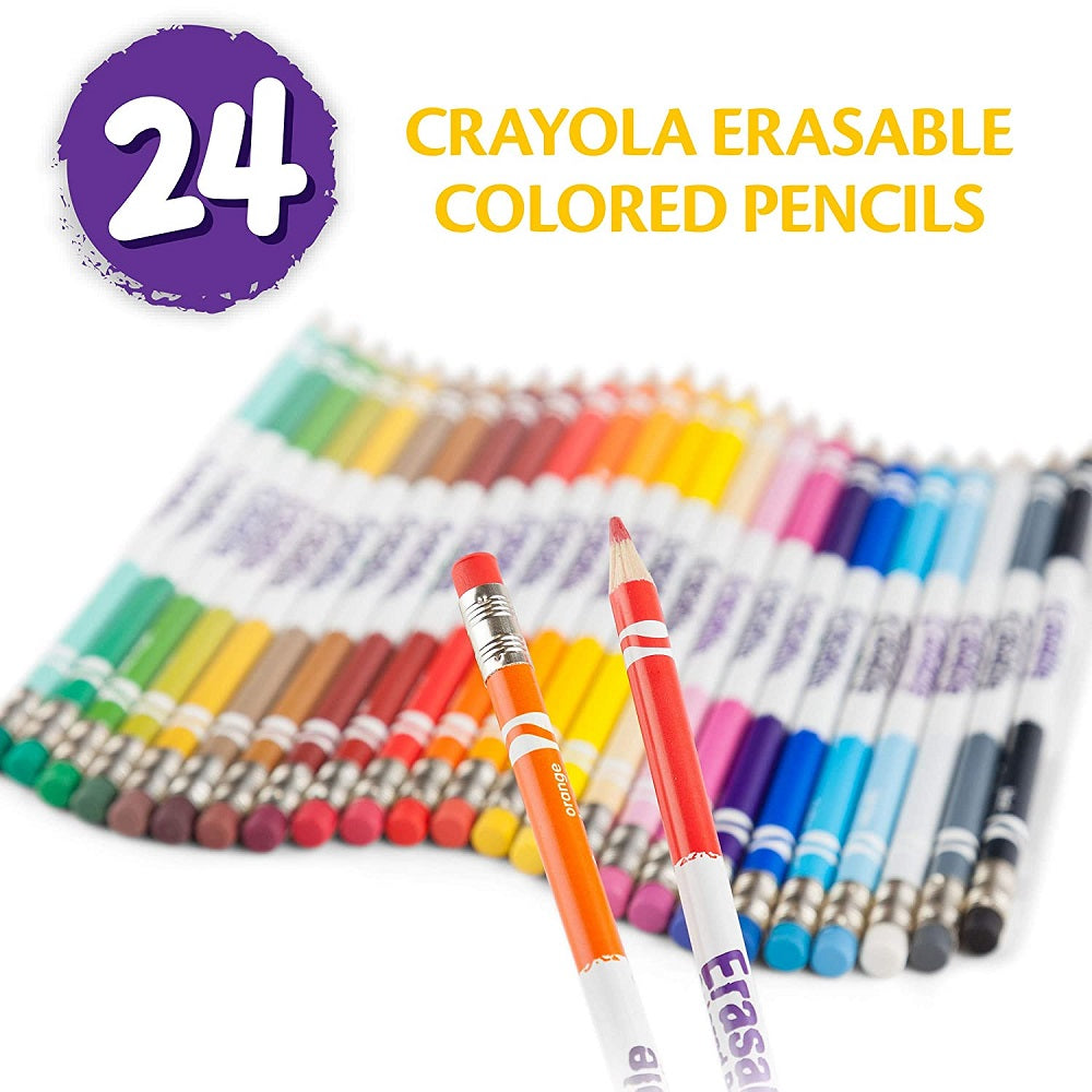 Crayola 24 Erasable Coloured Pencil
