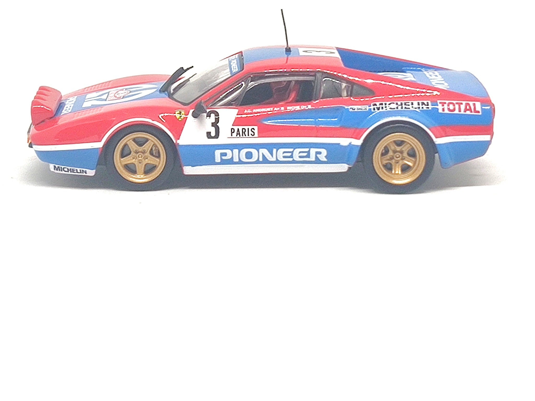 Bburago Ferrari 308 GTB Rallye Monto Carlo 1982 by J C Andretti / Biche 1/43