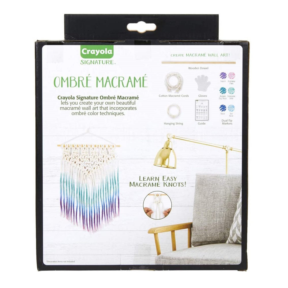 Crayola Signature Make Your Own Ombre Macrame Wall Hanging (DIY Kit)