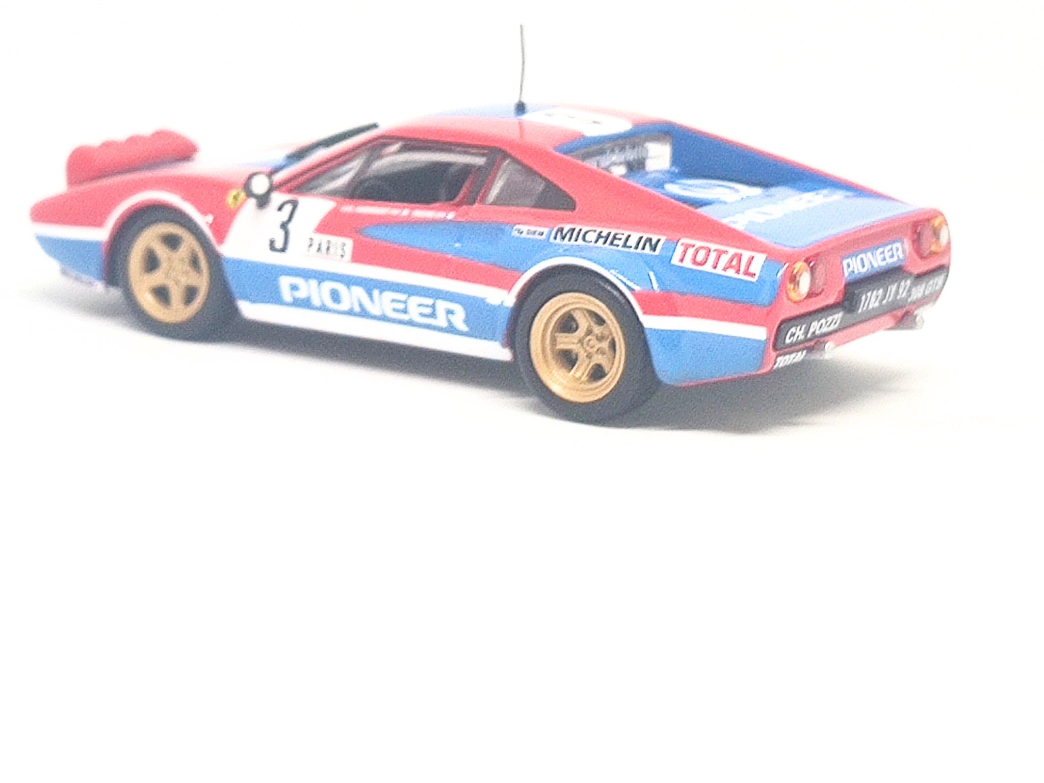 Bburago Ferrari 308 GTB Rallye Monto Carlo 1982 by J C Andretti / Biche 1/43