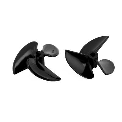 3 Blade Boat Propeller D32xP1.4x3mm Lt + Rt Glossy Black