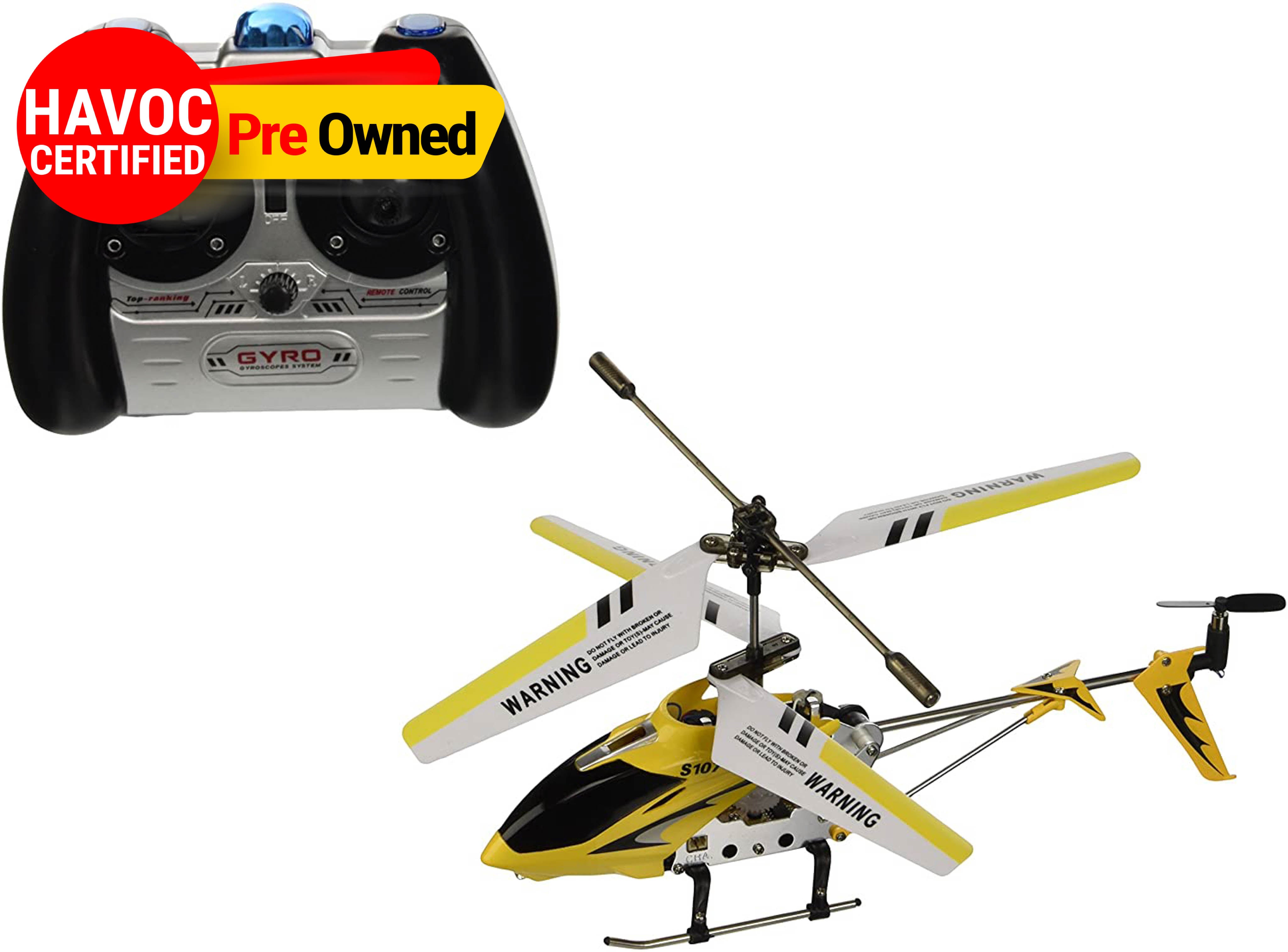 Syma 3 Channel S107 Mini Indoor Co-Axial Metal Body Frame & Built-In Gyroscope Helicopter Red&White(Quality Pre Owned)