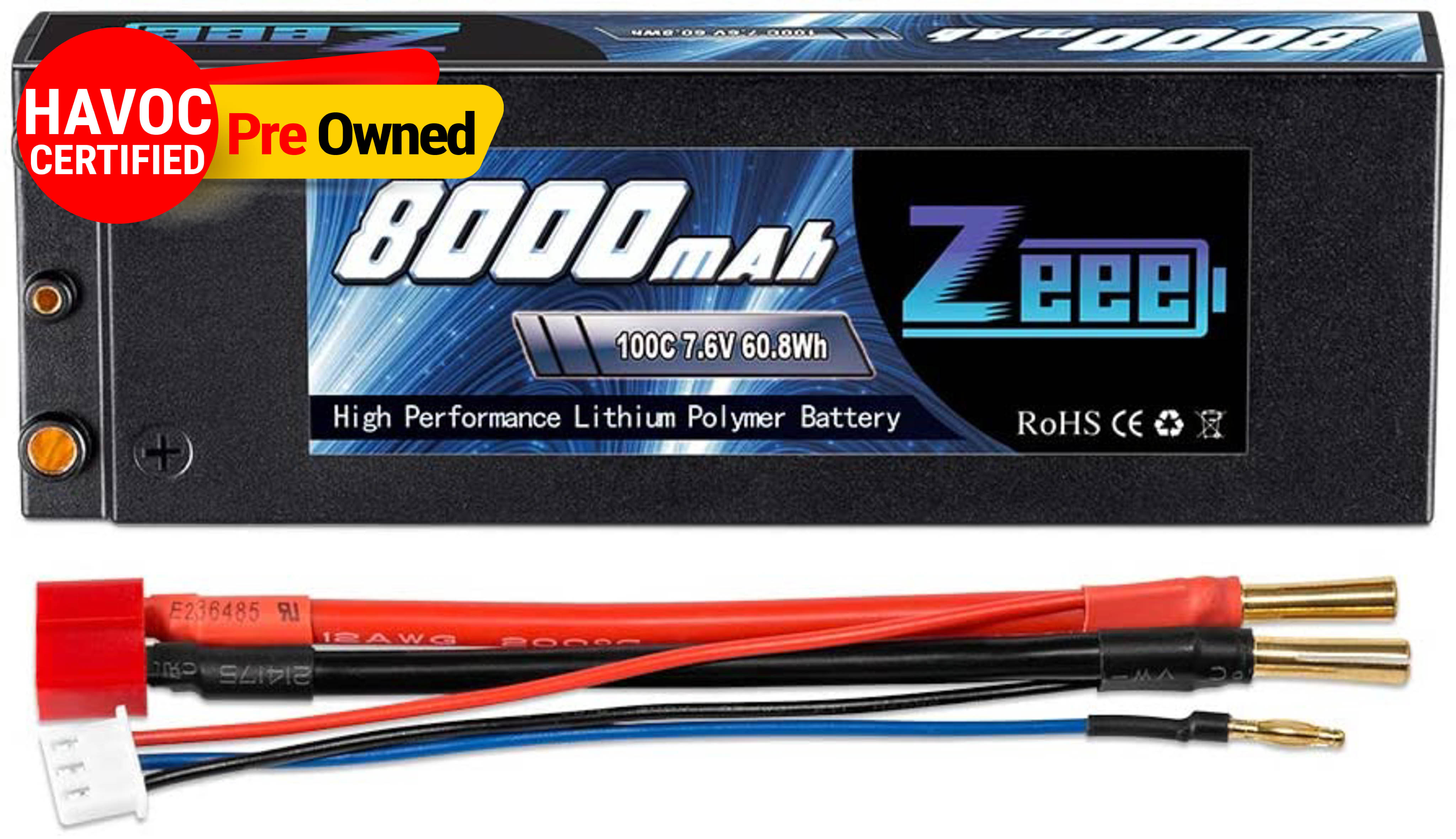 Lipo 7.6V 8000Mah 100C Zeee Power Battery Hardcase (Quality Pre Owned)