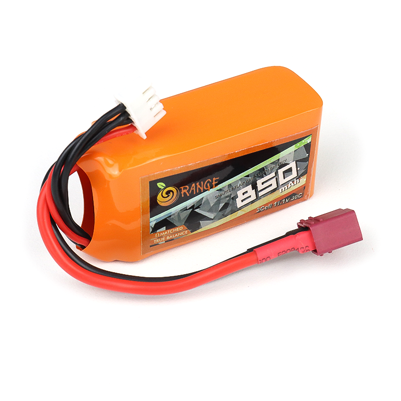 Orange 850mah 3s 30c Lithium Polymer Battery Pack (LiPo)