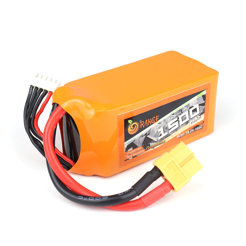 Orange Graphene 1500mAh 4S 100C/200C (14.8V) Lithium Polymer Battery Pack