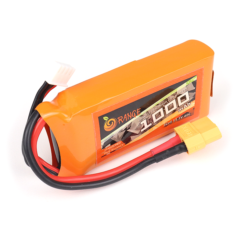 Orange 1000mAh 3S 40C/80C Lithium polymer battery Pack (LiPo)