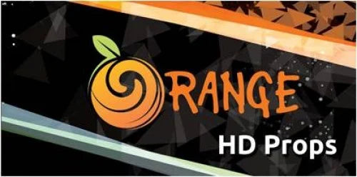 Orange HD Propellers 8045(8X4.5) Carbon Nylon 3D Black 1CW+1CCW-1pair