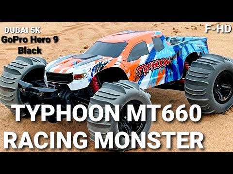 Rc Car Typhoon Big Foot Monster Truck 1 10 Scale 4Wd Rtr Red Orange Havoc Hobby