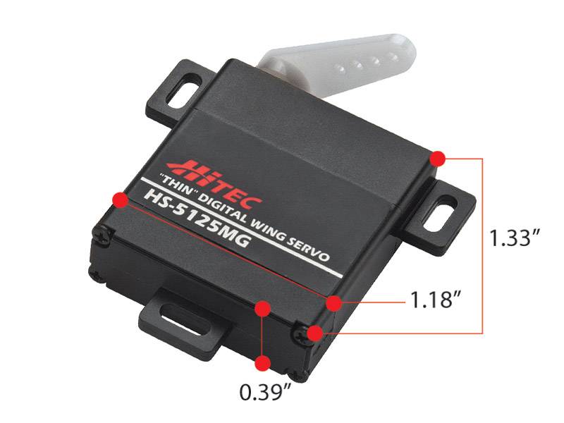 Hitec HS-5125MG Slim Metal Gear Wing Servo