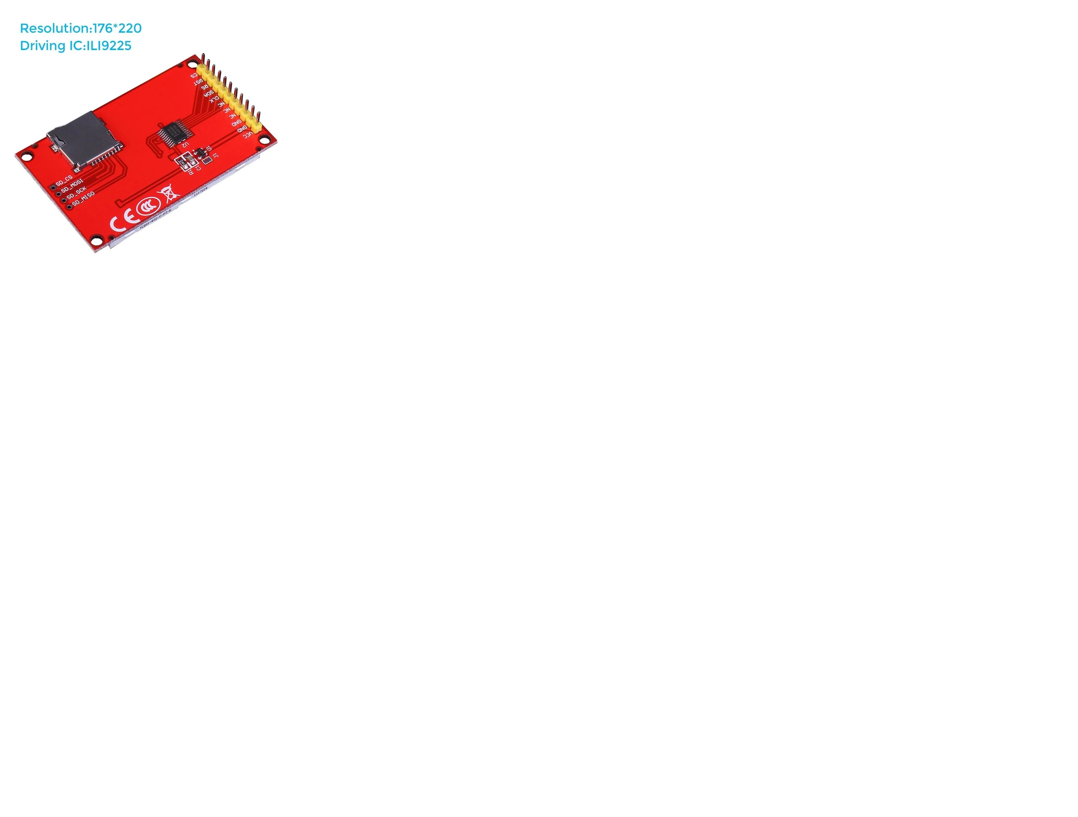 2.0 Inch SPI TFT LCD Color Screen Module ILI9225 Serial Interface 176 x 220