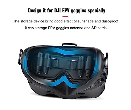Protective Lens Cover With Antenna Storage Box For Dji Fpv / Dji Avata Drones (Goggles V2)