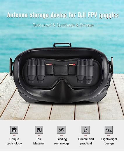 Protective Lens Cover With Antenna Storage Box For Dji Fpv / Dji Avata Drones (Goggles V2)