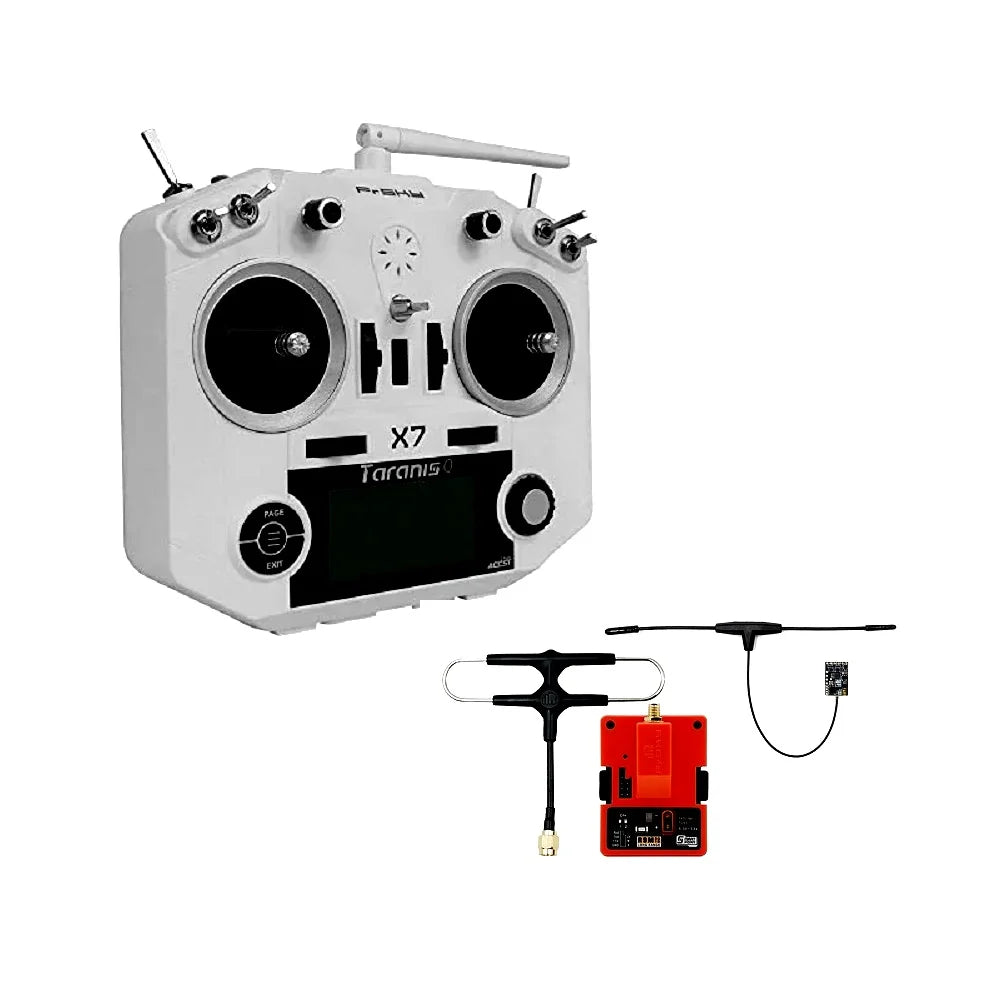 FrSky 2.4GHz Taranis Q X7 Access Transmitter (White) with R9M 2019 Module and R9MX Receiver