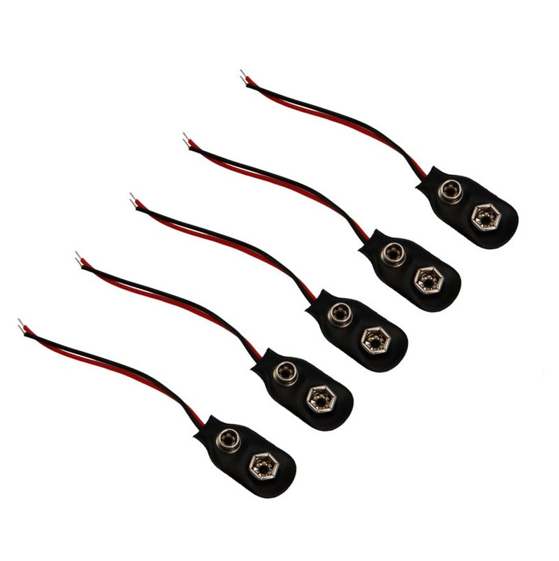 9V 10cm Battery Connector – 5pcs