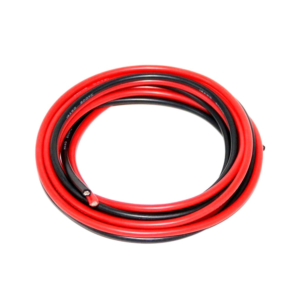 High Quality Ultra Flexible 14AWG Silicone Wire 1m (Red) + 1m (Black)