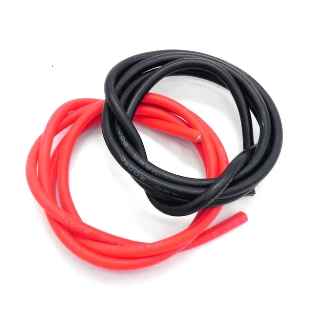 High Quality Ultra Flexible 10AWG Silicone Wire 1m (Black)