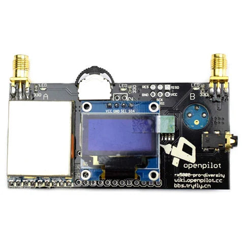 DIY RX5808 5.8G 40CH diversity FPV receiver with OLED display for FPV racer Quad