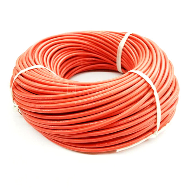 High Quality Ultra Flexible 8AWG Silicone Wire 1m (Red) + 1m (Black)