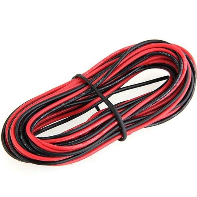 High Quality Ultra Flexible 30AWG Silicone Wire 5m (Red) + 5m (Black)