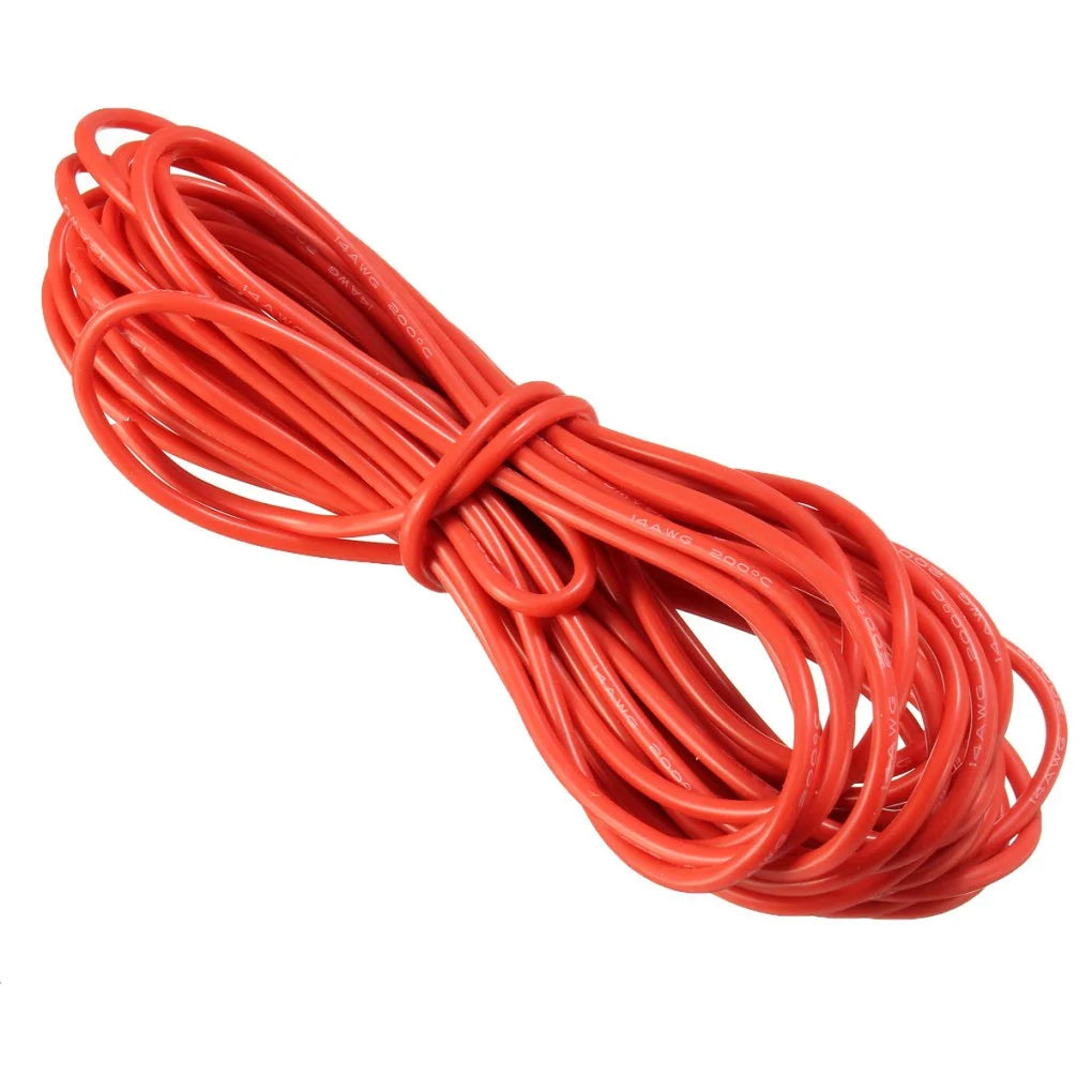 High Quality Ultra Flexible 14AWG Silicone Wire 5m (Red)