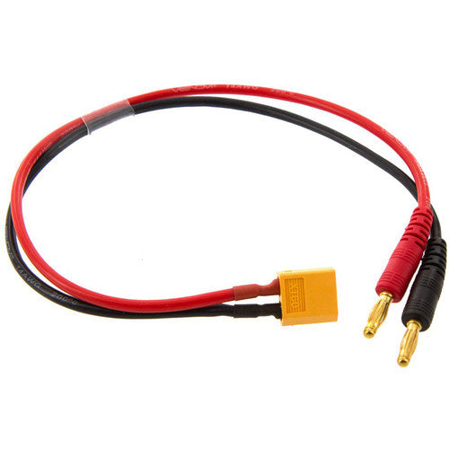 4mm Banana Plug to XT60 Silicon Charger Lead - 12 Inches / 30 cm